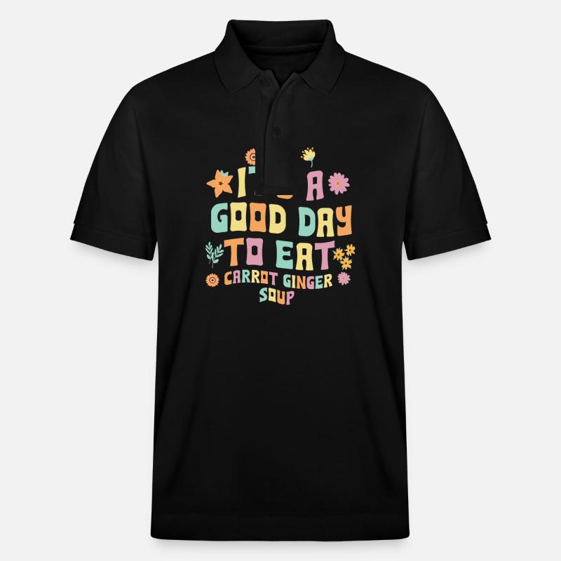 Karotten-Ingwer-Suppe Geschenkidee - Stanley/Stella Unisex Bio-Poloshirt PREPSTER - Schwarz