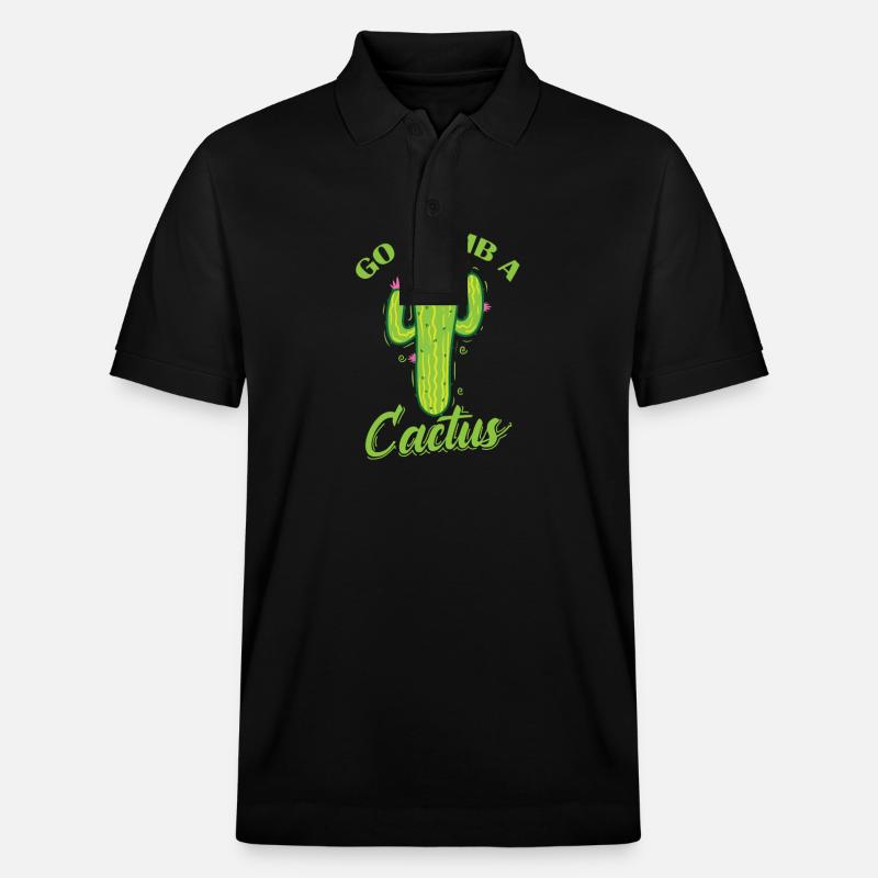Escaladez une plante de cactus - Polo PREPSTER bio Stanley/Stella Unisexe - noir
