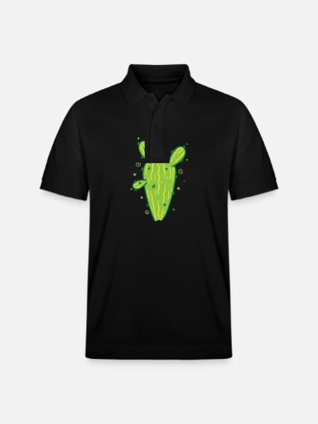 great cactus plant - Stanley/Stella Unisex Organic Polo Shirt PREPSTER - black