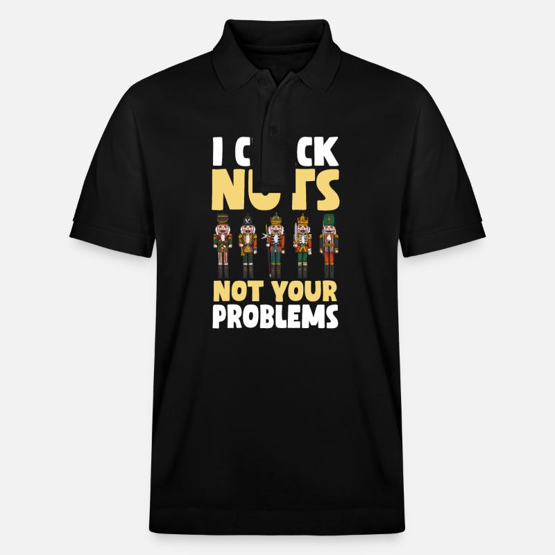 Nussknacker Spruch - Stanley/Stella Unisex Bio-Poloshirt PREPSTER - Schwarz