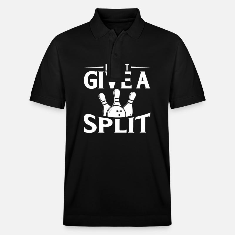 I Don't Give A Split - Stanley/Stella Unisex Organic Polo Shirt PREPSTER - black