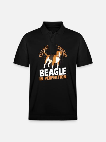 Dog Beagle - Stanley/Stella Unisex Organic Polo Shirt PREPSTER - black