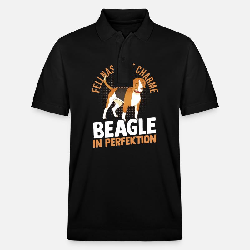 Hund Beagle - Stanley/Stella Unisex Bio-Poloshirt PREPSTER - Schwarz