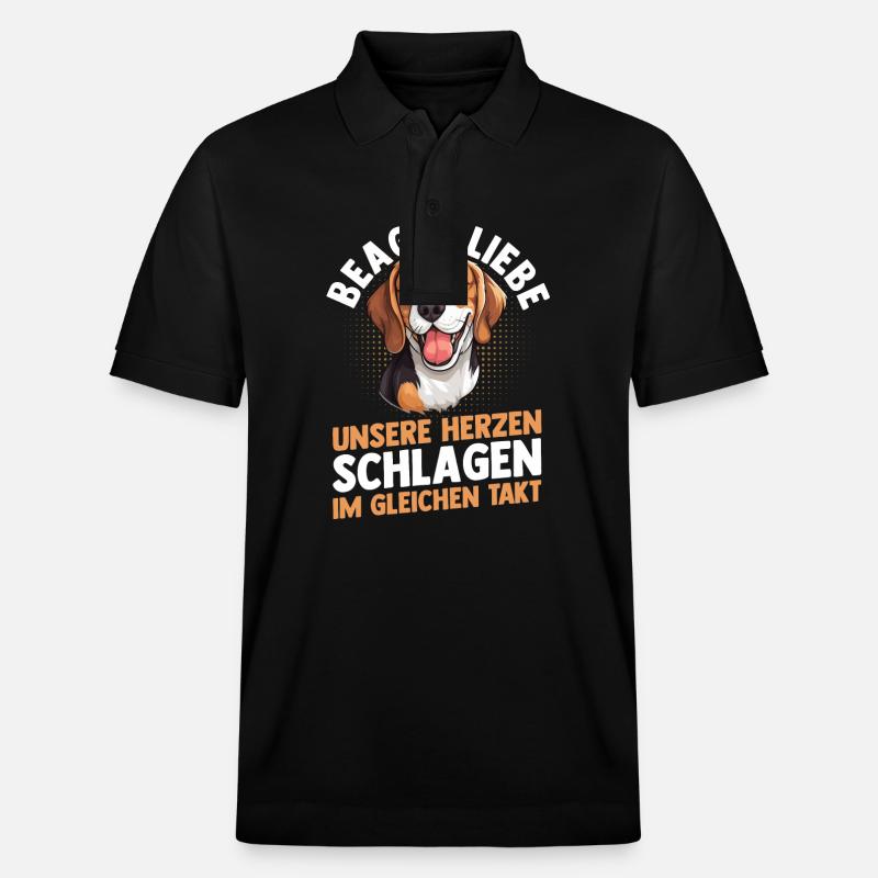 Chien Beagle - Polo PREPSTER bio Stanley/Stella Unisexe - noir