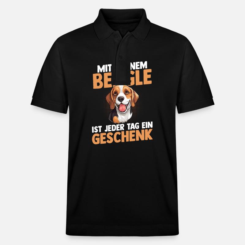 Hund Beagle - Stanley/Stella Unisex Bio-Poloshirt PREPSTER - Schwarz