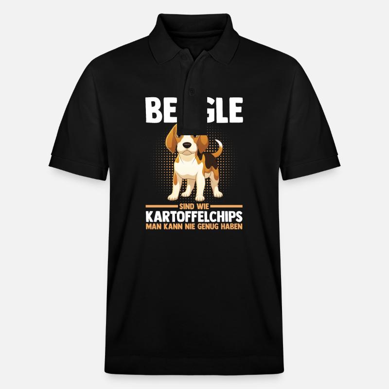 Hund Beagle - Stanley/Stella Unisex Bio-Poloshirt PREPSTER - Schwarz