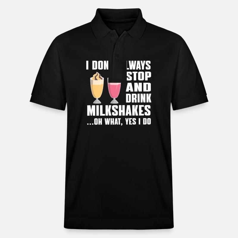 Milchshake Geschenkidee - Stanley/Stella Unisex Bio-Poloshirt PREPSTER - Schwarz