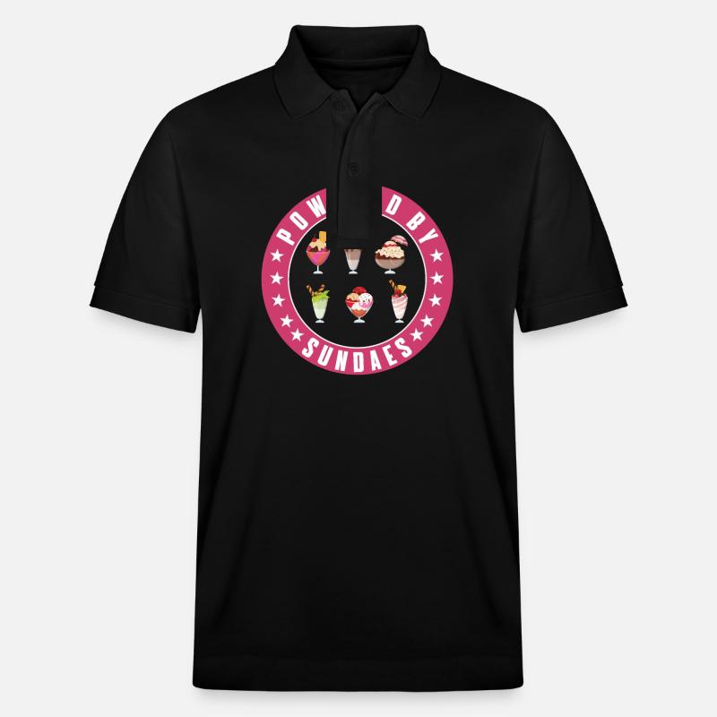 Propulsé par des coupes glacées - Polo PREPSTER bio Stanley/Stella Unisexe - noir