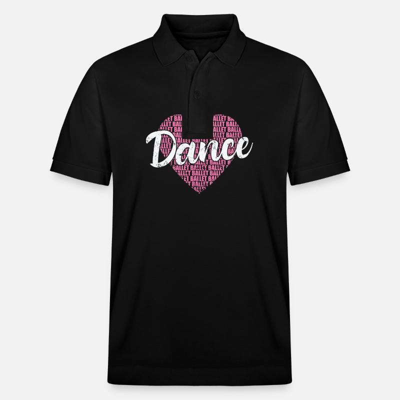 Danse Classique Coeur - Polo PREPSTER bio Stanley/Stella Unisexe - noir