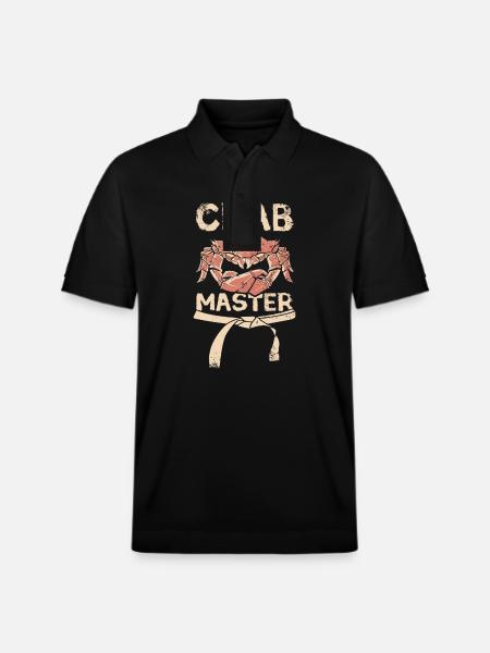 Crab fishing Crabbing crab master - Stanley/Stella Unisex Organic Polo Shirt PREPSTER - black