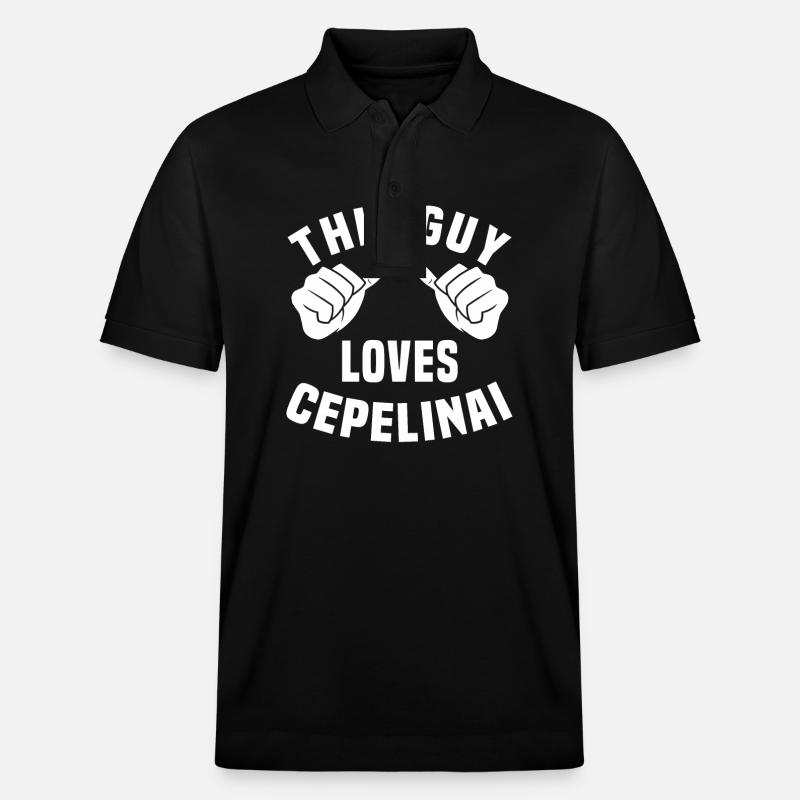 Ce gars aime Cepelinai - Polo PREPSTER bio Stanley/Stella Unisexe - noir