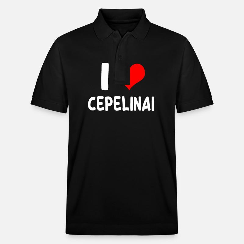 J’adore Cepelinai - Polo PREPSTER bio Stanley/Stella Unisexe - noir