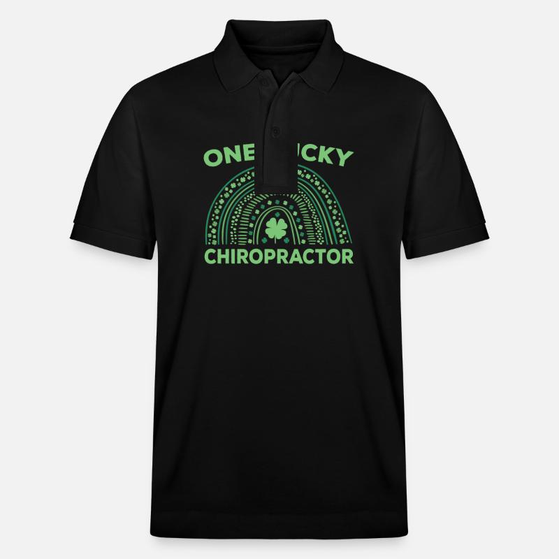 Ein Glücklicher Chiropraktiker - Stanley/Stella Unisex Bio-Poloshirt PREPSTER - Schwarz