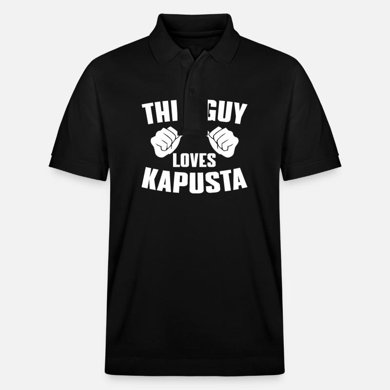 Ce gars aime Kapusta - Polo PREPSTER bio Stanley/Stella Unisexe - noir
