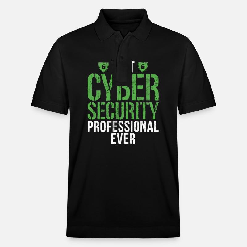 Cyber-sicherheits-hacker-hacking - Stanley/Stella Unisex Bio-Poloshirt PREPSTER - Schwarz