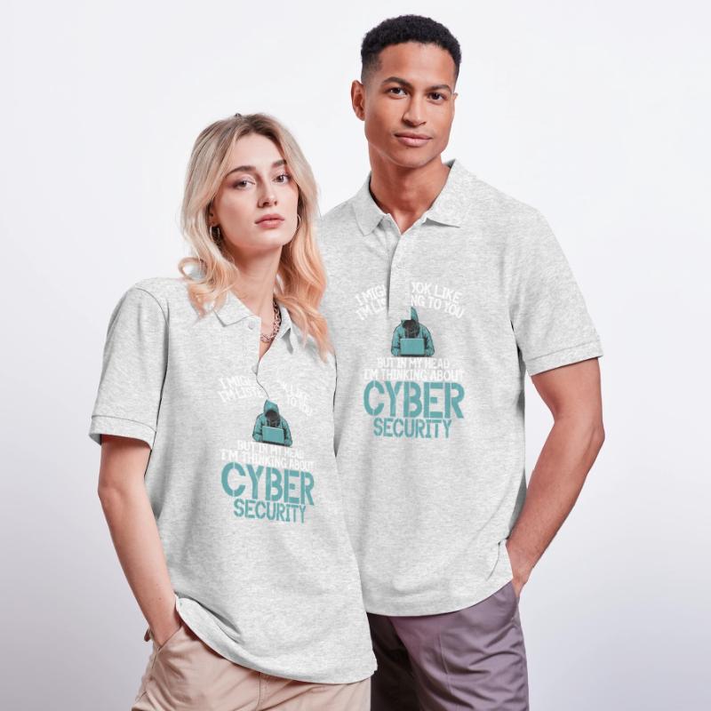 Cyber security hacker hacking Stanley/Stella Unisex Organic Polo Shirt PREPSTER