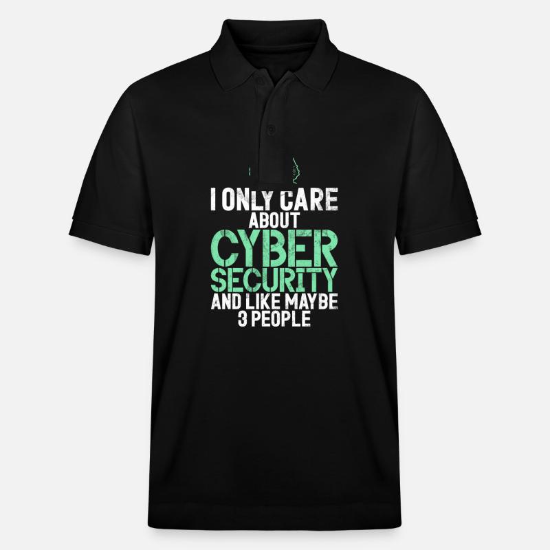 Cyber-sicherheits-hacker-hacking - Stanley/Stella Unisex Bio-Poloshirt PREPSTER - Schwarz