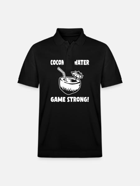 Coconut Water Game Strong - Stanley/Stella Unisex Organic Polo Shirt PREPSTER - black