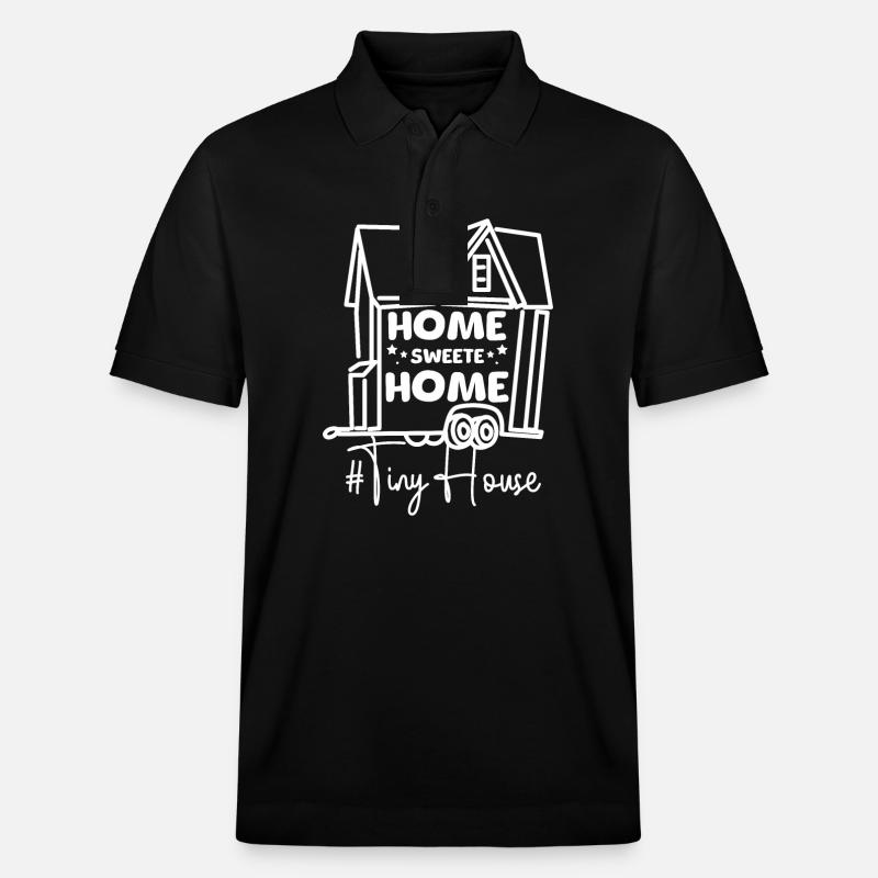Maison douce maison tiny house - Polo PREPSTER bio Stanley/Stella Unisexe - noir