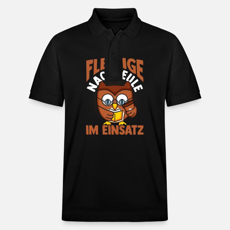 Night Shift chien Beagle - Polo PREPSTER bio Stanley/Stella Unisexe - noir