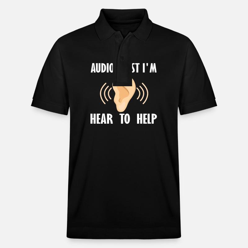 Audiologe Geschenkidee - Stanley/Stella Unisex Bio-Poloshirt PREPSTER - Schwarz