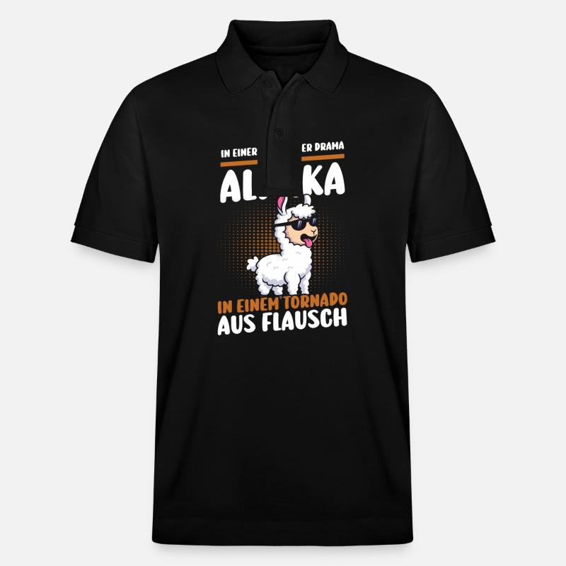 Alpaka - Stanley/Stella Unisex Bio-Poloshirt PREPSTER - Schwarz
