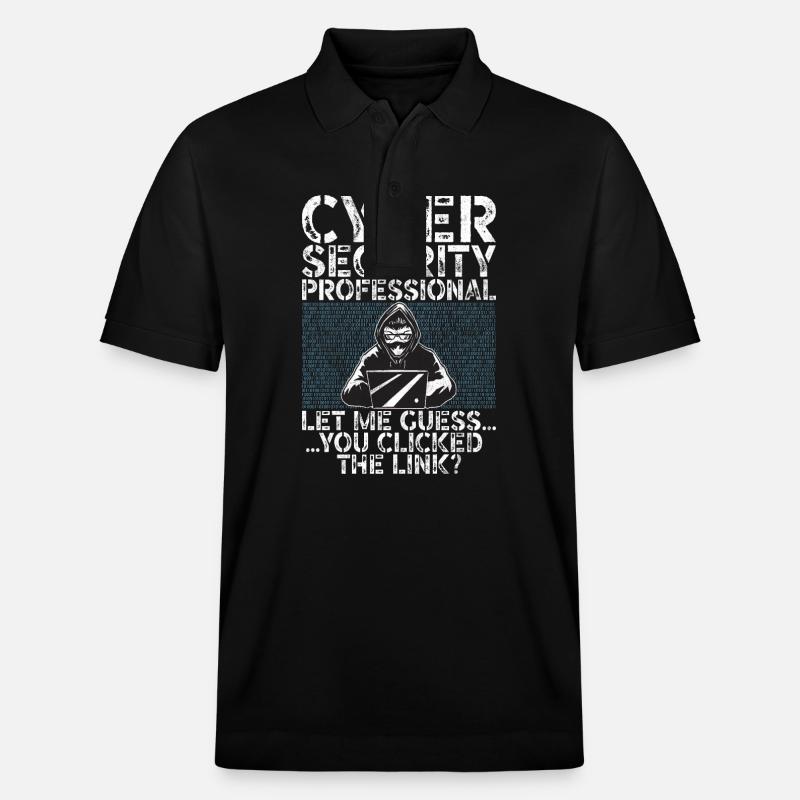 Cyber security hacker hacking - Stanley/Stella Unisex Organic Polo Shirt PREPSTER - black