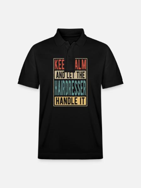 Friseur Retro Geschenk - Stanley/Stella Unisex Bio-Poloshirt PREPSTER - Schwarz