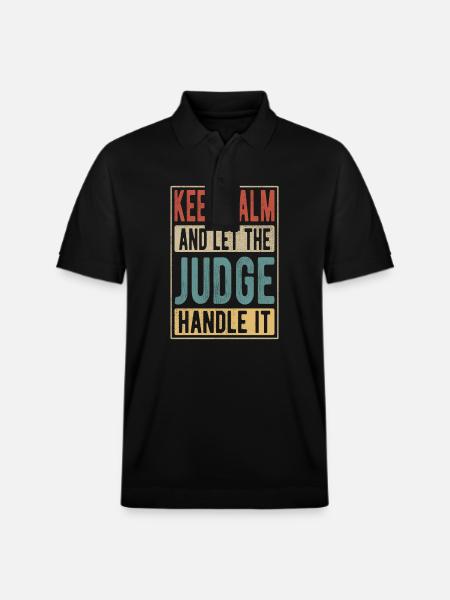 Judge Retro Geschenk - Stanley/Stella Unisex Bio-Poloshirt PREPSTER - Schwarz