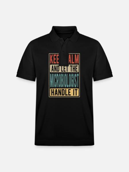 Microbiologist Retro Gift - Stanley/Stella Unisex Organic Polo Shirt PREPSTER - black