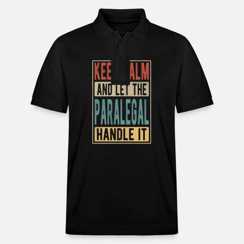 Rechtsanwaltsfachangestellte Retro-Geschenk - Stanley/Stella Unisex Bio-Poloshirt PREPSTER - Schwarz