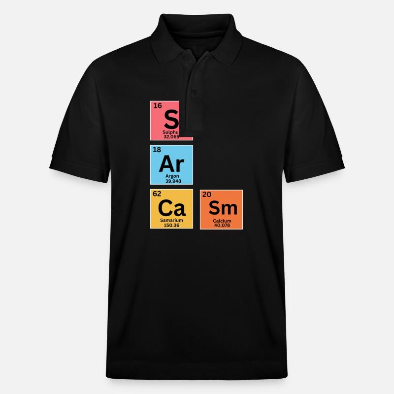 Sarkasmus Periodensystem - Stanley/Stella Unisex Bio-Poloshirt PREPSTER - Schwarz