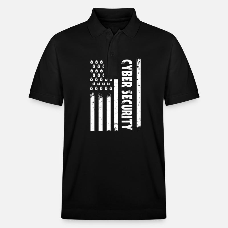 USA Cyber Security - Stanley/Stella Unisex Bio-Poloshirt PREPSTER - Schwarz