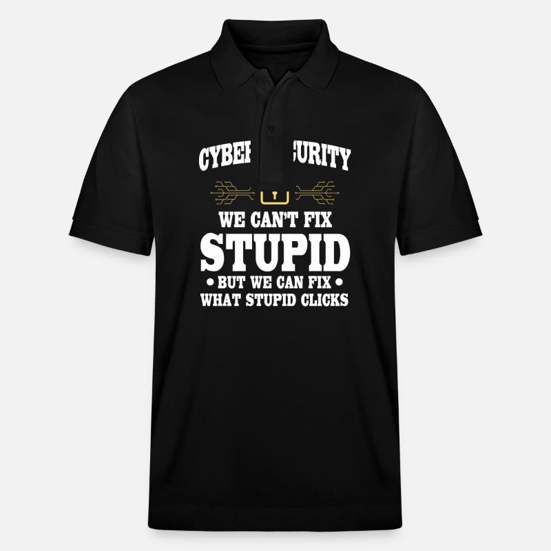 CybersiLustiger Cyber Security Spruch - Stanley/Stella Unisex Bio-Poloshirt PREPSTER - Schwarz