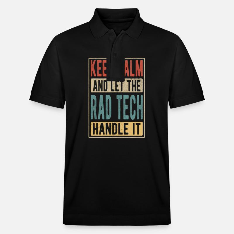 Rad Tech Retro Geschenk - Stanley/Stella Unisex Bio-Poloshirt PREPSTER - Schwarz