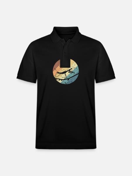 Praying mantis in gradient - Stanley/Stella Unisex Organic Polo Shirt PREPSTER - black