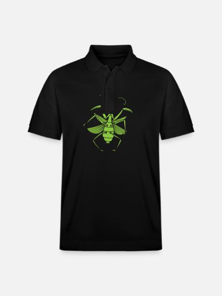 Insect Praying Mantis - Stanley/Stella Unisex Organic Polo Shirt PREPSTER - black