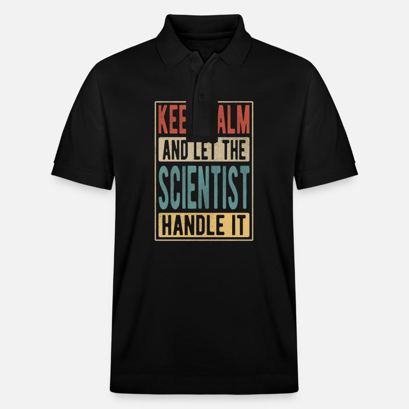 Wissenschaftler Retro Geschenk - Stanley/Stella Unisex Bio-Poloshirt PREPSTER - Schwarz
