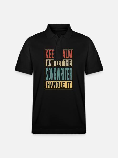 Songwriter Retro Gift - Stanley/Stella Unisex Organic Polo Shirt PREPSTER - black