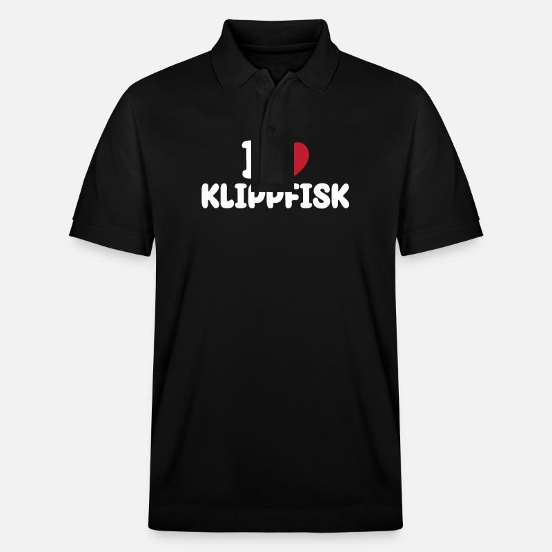 Ich Liebe Klippfisk - Stanley/Stella Unisex Bio-Poloshirt PREPSTER - Schwarz