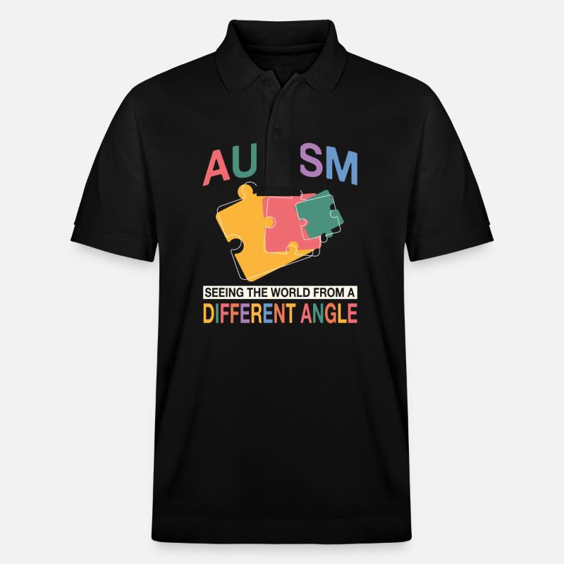 Autismus Unterstützung Design - Stanley/Stella Unisex Bio-Poloshirt PREPSTER - Schwarz