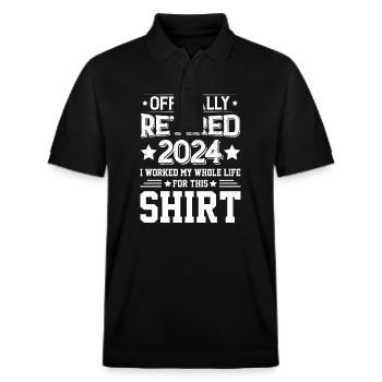 Officiellement retraité en 2024, j’ai travaillé toute ma vie - Polo PREPSTER bio Stanley/Stella Unisexe - noir - Devant - Roxy (174cm) & Andy (188cm)