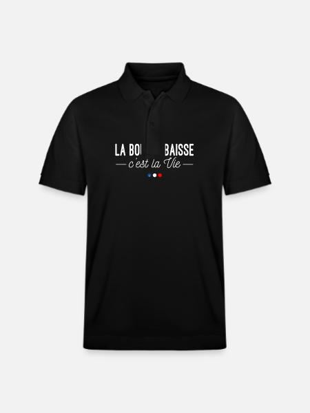Bouillabaisse is Life! Provence Recipe - Stanley/Stella Unisex Organic Polo Shirt PREPSTER - black
