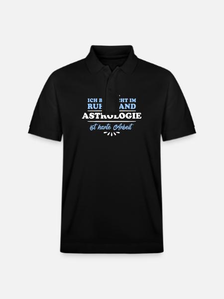 Retirement Retiree Retiree Astrology - Stanley/Stella Unisex Organic Polo Shirt PREPSTER - black