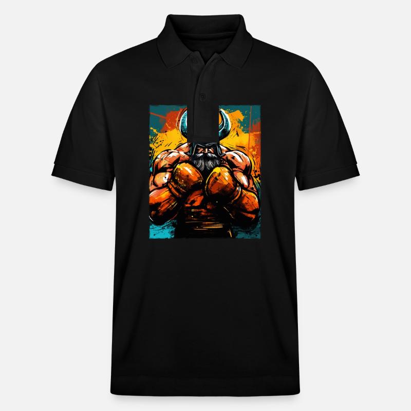 Le combattant boxeur viking Odin - Polo PREPSTER bio Stanley/Stella Unisexe - noir