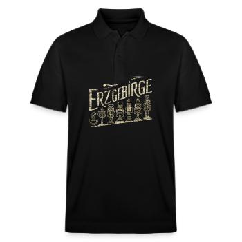 Erzgebirge Tradition Figurine en bois Figurine Motif - Polo PREPSTER bio Stanley/Stella Unisexe - noir - Devant - Roxy (174cm) & Andy (188cm)