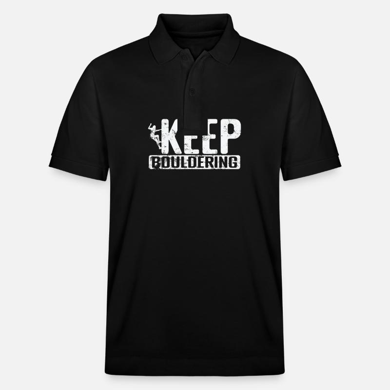 Keep Bouldering - Stanley/Stella Unisex Bio-Poloshirt PREPSTER - Schwarz
