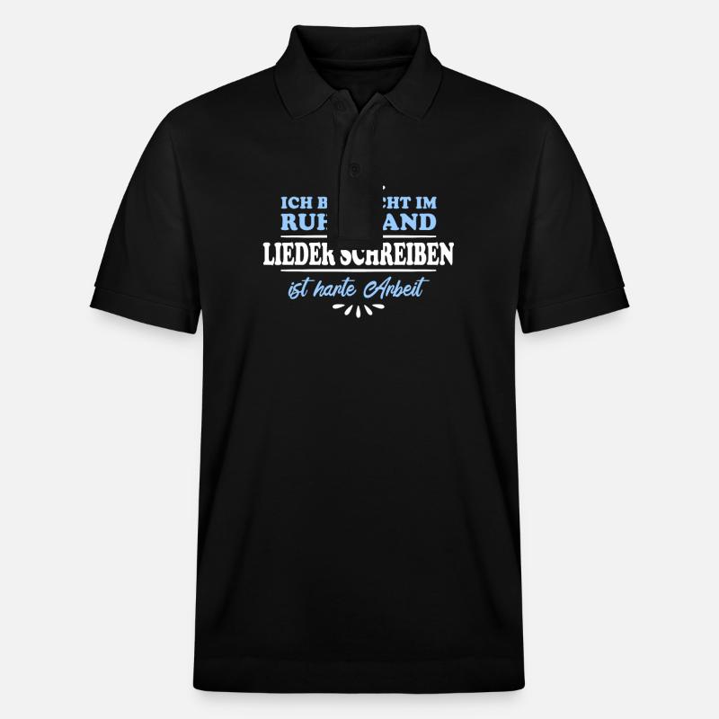 Ruhestand Rentner Pensioner Lieder-Komponist - Stanley/Stella Unisex Bio-Poloshirt PREPSTER - Schwarz