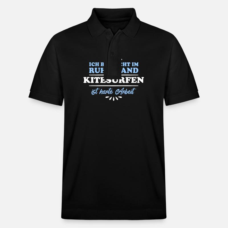 Retraité Retraité Kitesurfer - Polo PREPSTER bio Stanley/Stella Unisexe - noir