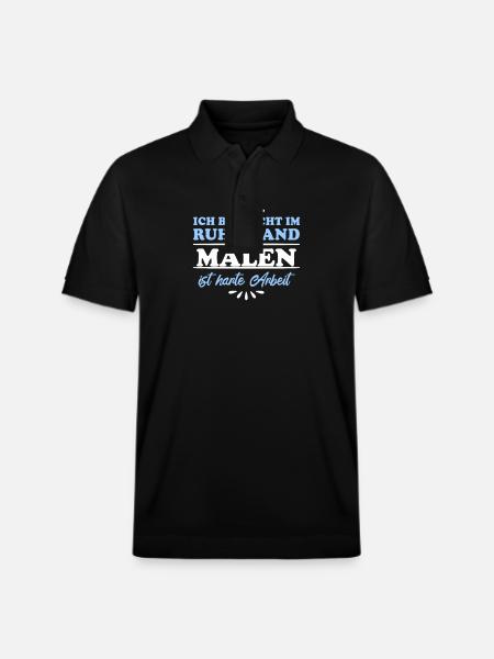 Retirement Pensioner Pensioner Painter - Stanley/Stella Unisex Organic Polo Shirt PREPSTER - black